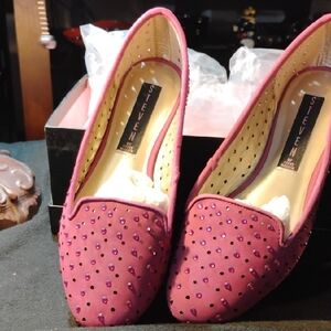 Steve Madden Women's Burgundy Studded Flats